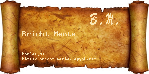 Bricht Menta névjegykártya